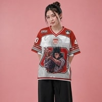 JERSIC - Jersey Anime Merah Demon Slayer Choso 40 Oversize Streetwear Dry Fit Unisex