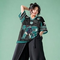 JERSIC - Jersey Anime Hijau Tosca Jujutsu Kaisen Maki Zenin 73 Oversize Streetwear Dry Fit Unisex
