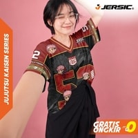 JERSIC - Jersey Anime Merah Jujutsu Kaisen Yuji Itadori 52 Oversize Streetwear Dry Fit Unisex