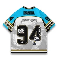 JERSIC - Jersey Anime Biru Jujutsu Kaisen Panda 94 Oversize Streetwear Dry Fit Unisex