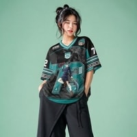 JERSIC - Jersey Anime Hijau Tosca Jujutsu Kaisen Maki Zenin 73 Oversize Streetwear Dry Fit Unisex