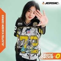 JERSIC - Jersey Anime Kuning Jujutsu Kaisen Kento Nanami 72 Oversize Streetwear Dry Fit Unisex