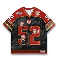 JERSIC - Jersey Anime Merah Jujutsu Kaisen Yuji Itadori 52 Oversize Streetwear Dry Fit Unisex