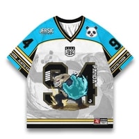 JERSIC - Jersey Anime Biru Jujutsu Kaisen Panda 94 Oversize Streetwear Dry Fit Unisex