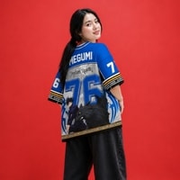 JERSIC - Jersey Anime Biru Jujutsu Kaisen Megumi 76 Oversize Streetwear Dry Fit Unisex