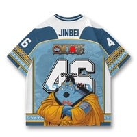 JERSIC - Jersey Anime Biru One Piece Jinbei 46 Oversize Streetwear Dry Fit Unisex