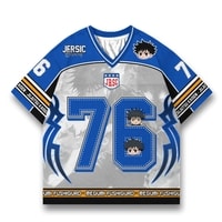 JERSIC - Jersey Anime Biru Jujutsu Kaisen Megumi 76 Oversize Streetwear Dry Fit Unisex