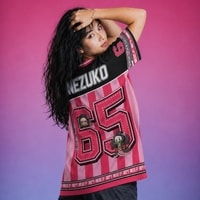 JERSIC - Jersey Anime Pink Demon Slayer Nezuko 65 Oversize Streetwear Dry Fit Unisex