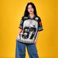 JERSIC - Jersey Anime Hitam Jujutsu Kaisen Gojo Satoru 97 Oversize Streetwear Dry Fit Unisex