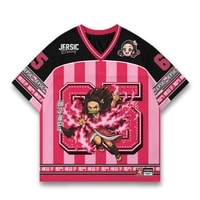 JERSIC - Jersey Anime Pink Demon Slayer Nezuko 65 Oversize Streetwear Dry Fit Unisex