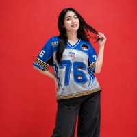 JERSIC - Jersey Anime Biru Jujutsu Kaisen Megumi 76 Oversize Streetwear Dry Fit Unisex