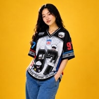 JERSIC - Jersey Anime Hitam Jujutsu Kaisen Gojo Satoru 97 Oversize Streetwear Dry Fit Unisex