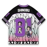 JERSIC - Jersey Anime Ungu Demon Slayer Shinobu 81 Oversize Streetwear Dry Fit Unisex