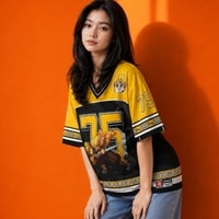 JERSIC - Jersey Anime Kuning Demon Slayer Zenitsu 75 Oversize Streetwear Dry Fit Unisex