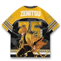 JERSIC - Jersey Anime Kuning Demon Slayer Zenitsu 75 Oversize Streetwear Dry Fit Unisex