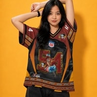 JERSIC - Jersey Anime Merah One Piece Franky 54 Oversize Streetwear Dry Fit Unisex