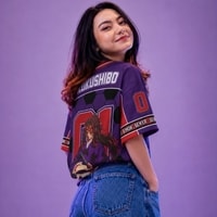 JERSIC - Jersey Anime Ungu Demon Slayer Kokhusibo 01 Oversize Streetwear Dry Fit Unisex