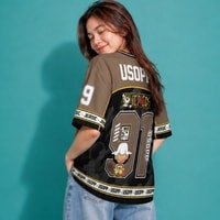 JERSIC - Jersey Anime Coklat One Piece Usopp 91 Oversize Streetwear Dry Fit Unisex