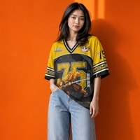 JERSIC - Jersey Anime Kuning Demon Slayer Zenitsu 75 Oversize Streetwear Dry Fit Unisex