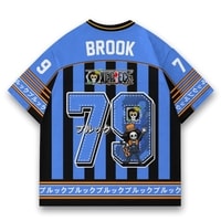 JERSIC - Jersey Anime Biru One Piece Brook 79 Oversize Streetwear Dry Fit Unisex