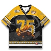 JERSIC - Jersey Anime Kuning Demon Slayer Zenitsu 75 Oversize Streetwear Dry Fit Unisex