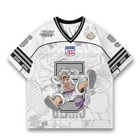 JERSIC - Jersey Anime Putih One Piece Luffy Gear Five 5 Oversize Streetwear Dry Fit Unisex