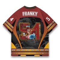 JERSIC - Jersey Anime Merah One Piece Franky 54 Oversize Streetwear Dry Fit Unisex