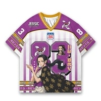 JERSIC - Jersey Anime Ungu One Piece Nico Robin 83 Oversize Streetwear Dry Fit Unisex