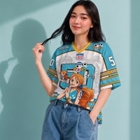 JERSIC - Jersey Anime Biru One Piece Nami 50 Oversize Streetwear Dry Fit Unisex