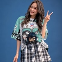 JERSIC - Jersey Anime Biru Tosca Demon Slayer Muichiro 63 Oversize Streetwear Dry Fit Unisex