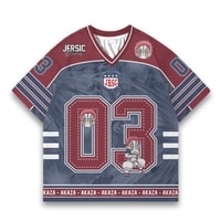 JERSIC - Jersey Anime Merah Maroon Demon Slayer Akaza 03 Oversize Streetwear Dry Fit Unisex