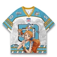 JERSIC - Jersey Anime Biru One Piece Nami 50 Oversize Streetwear Dry Fit Unisex