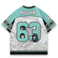 JERSIC - Jersey Anime Biru Tosca Demon Slayer Muichiro 63 Oversize Streetwear Dry Fit Unisex