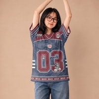 JERSIC - Jersey Anime Merah Maroon Demon Slayer Akaza 03 Oversize Streetwear Dry Fit Unisex