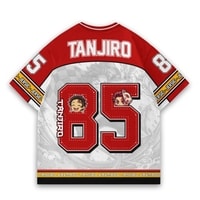 JERSIC - Jersey Anime Merah Demon Slayer Tanjiro 85 Oversize Streetwear Dry Fit Unisex