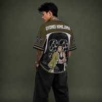 JERSIC - Jersey Anime Hijau Army Demon Slayer Gyomei Himejima 99 Oversize Streetwear Dry Fit Unisex