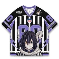 JERSIC - Jersey Anime Ungu Demon Slayer Obanai 80 Oversize Streetwear Dry Fit Unisex