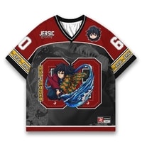 JERSIC - Jersey Anime Maroon Demon Slayer Tomioka 60 Oversize Streetwear Dry Fit Unisex