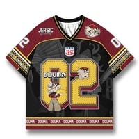 JERSIC - Jersey Anime Maroon Kuning Demon Slayer Douma 02 Oversize Streetwear Dry Fit Unisex