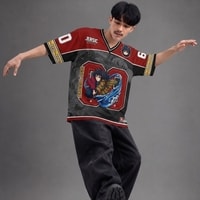 JERSIC - Jersey Anime Maroon Demon Slayer Tomioka 60 Oversize Streetwear Dry Fit Unisex