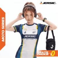 JERSIC - Jersey Series Crew Motor Team Racing Navy Sportwear Oversize Streetwear Dry Fit Unisex