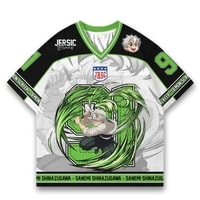 JERSIC - Jersey Anime Hijau Demon Slayer Sanemi 91 Oversize Streetwear Dry Fit Unisex