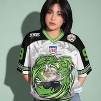 JERSIC - Jersey Anime Hijau Demon Slayer Sanemi 91 Oversize Streetwear Dry Fit Unisex