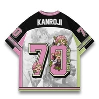 JERSIC - Jersey Anime Pink Demon Slayer Kanroji 70 Oversize Streetwear Dry Fit Unisex