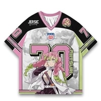 JERSIC - Jersey Anime Pink Demon Slayer Kanroji 70 Oversize Streetwear Dry Fit Unisex