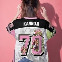JERSIC - Jersey Anime Pink Demon Slayer Kanroji 70 Oversize Streetwear Dry Fit Unisex