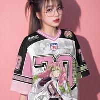 JERSIC - Jersey Anime Pink Demon Slayer Kanroji 70 Oversize Streetwear Dry Fit Unisex