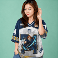 JERSIC - Jersey Anime Navy Jujutsu Kaisen Nobara 74 Oversize Streetwear Dry Fit Unisex
