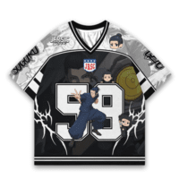 JERSIC - Jersey Anime Hitam Jujutsu Kaisen Geto 59 Oversize Streetwear Dry Fit Unisex