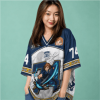 JERSIC - Jersey Anime Navy Jujutsu Kaisen Nobara 74 Oversize Streetwear Dry Fit Unisex